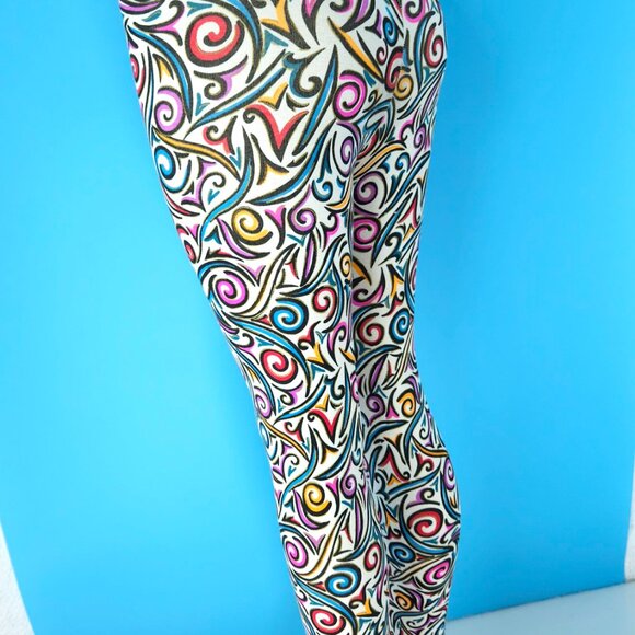 Gilda Marx VINTAGE Tights COLORFUL Printed Stretch TIGHTS Sz Small - Picture 8 of 8